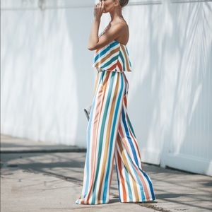 Multicolor Striped Pocketed Jumpsuit